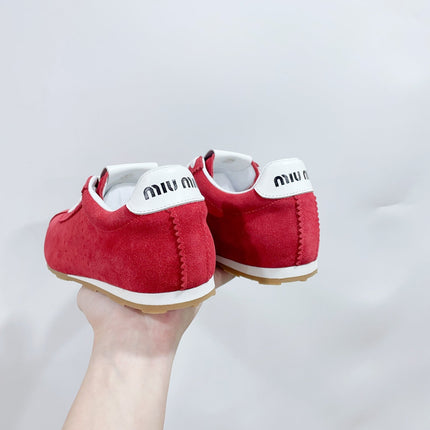 PLUME SUEDE SNEAKERS WATERMELON