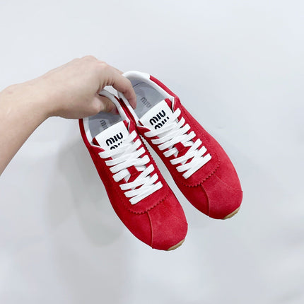 PLUME SUEDE SNEAKERS WATERMELON