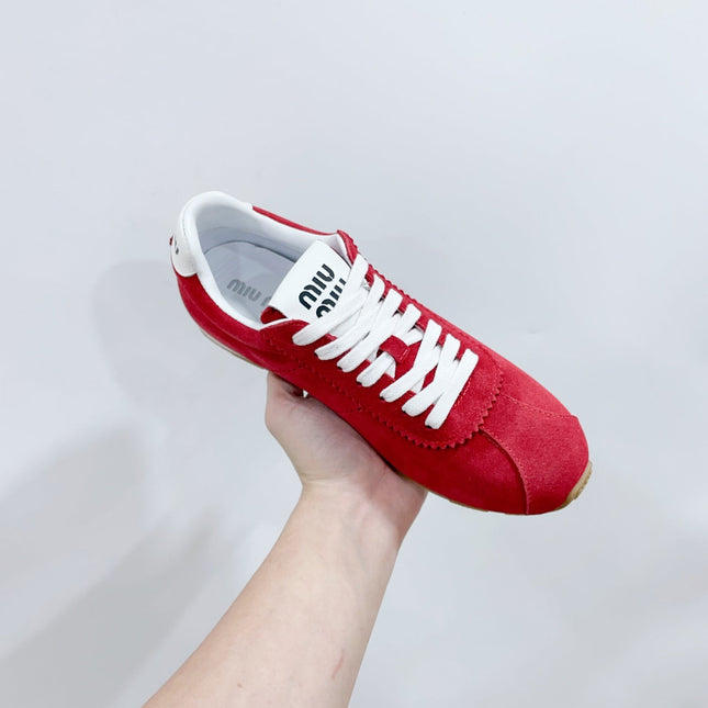 PLUME SUEDE SNEAKERS WATERMELON