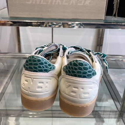 BALL STAR SNEAKERS GREEN CROCODILE EMBOSSED LEATHER STAR