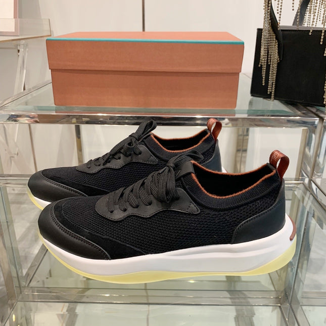 SNEAKER IN BLACK CANVAS MIX SUEDE WITH LAMBSKIN