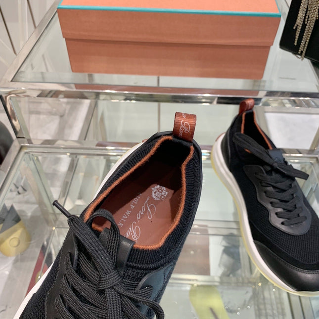 SNEAKER IN BLACK CANVAS MIX SUEDE WITH LAMBSKIN