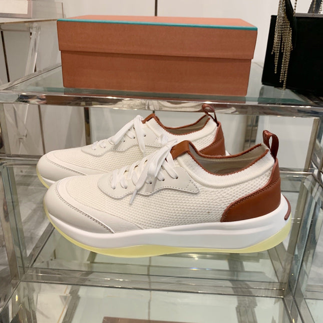 SNEAKER IN WHITE CANVAS MIX SUEDE WITH LAMBSKIN