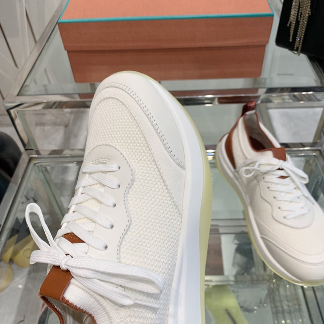 SNEAKER IN WHITE CANVAS MIX SUEDE WITH LAMBSKIN