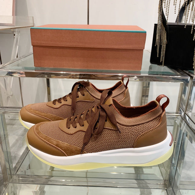 SNEAKER IN BURNT ORANGE CANVAS MIX SUEDE WITH LAMBSKIN