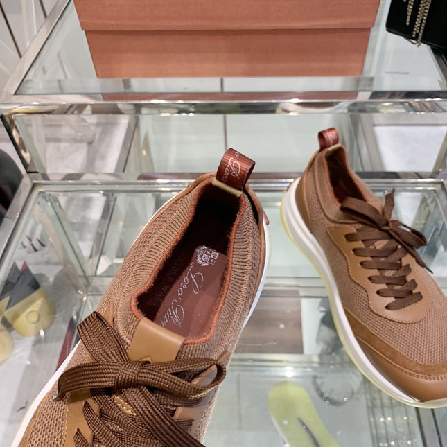 SNEAKER IN BURNT ORANGE CANVAS MIX SUEDE WITH LAMBSKIN