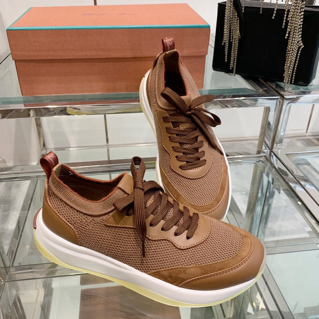 SNEAKER IN BURNT ORANGE CANVAS MIX SUEDE WITH LAMBSKIN