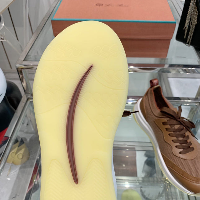 SNEAKER IN BURNT ORANGE CANVAS MIX SUEDE WITH LAMBSKIN