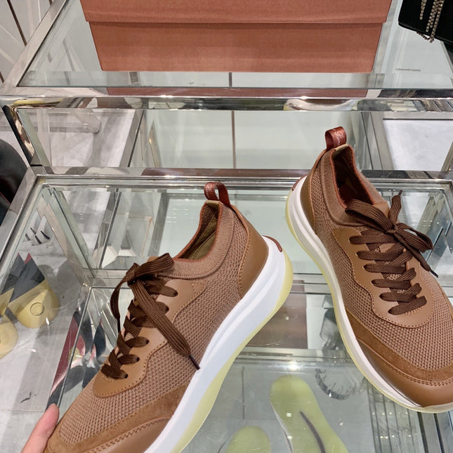 SNEAKER IN BURNT ORANGE CANVAS MIX SUEDE WITH LAMBSKIN