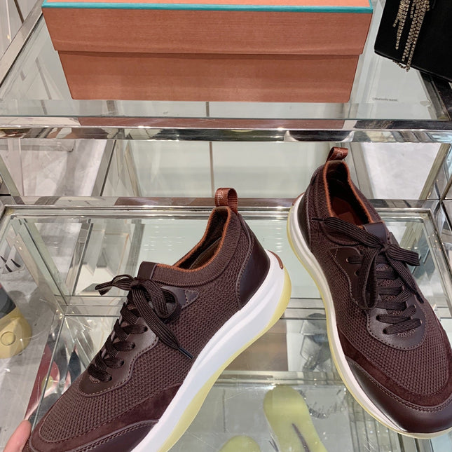 SNEAKER IN MAHOGANY RED CANVAS MIX SUEDE WITH LAMBSKIN