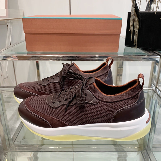 SNEAKER IN MAHOGANY RED CANVAS MIX SUEDE WITH LAMBSKIN