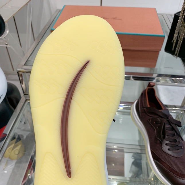 SNEAKER IN MAHOGANY RED CANVAS MIX SUEDE WITH LAMBSKIN