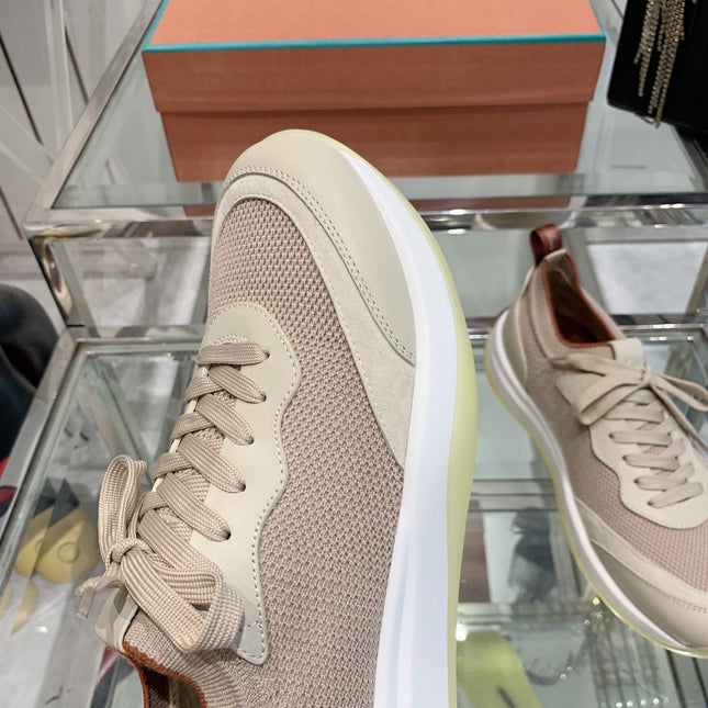 SNEAKER IN LIGHT PINK CANVAS MIX SUEDE WITH LAMBSKIN