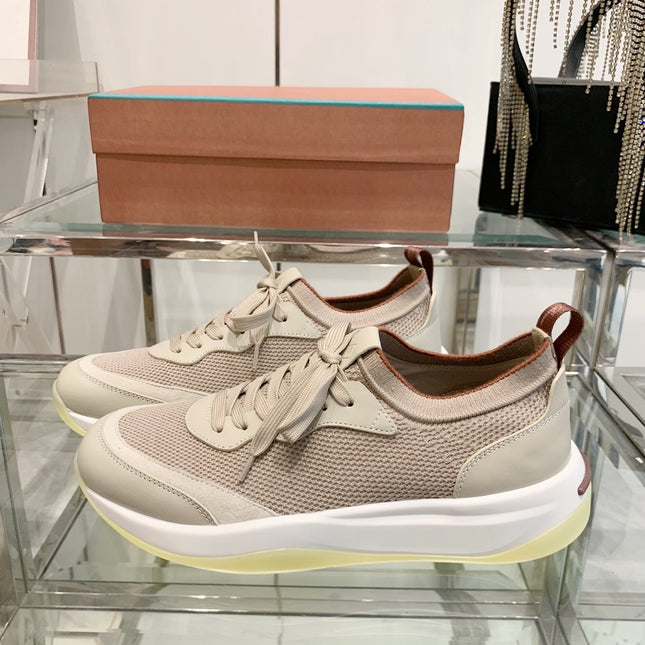 SNEAKER IN LIGHT PINK CANVAS MIX SUEDE WITH LAMBSKIN