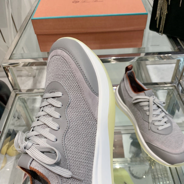 SNEAKER IN GRAY CANVAS MIX SUEDE WITH LAMBSKIN