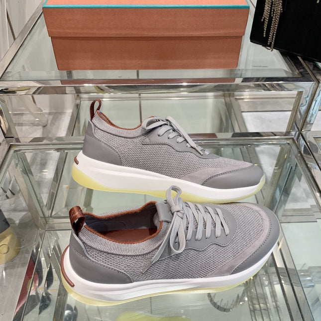 SNEAKER IN GRAY CANVAS MIX SUEDE WITH LAMBSKIN