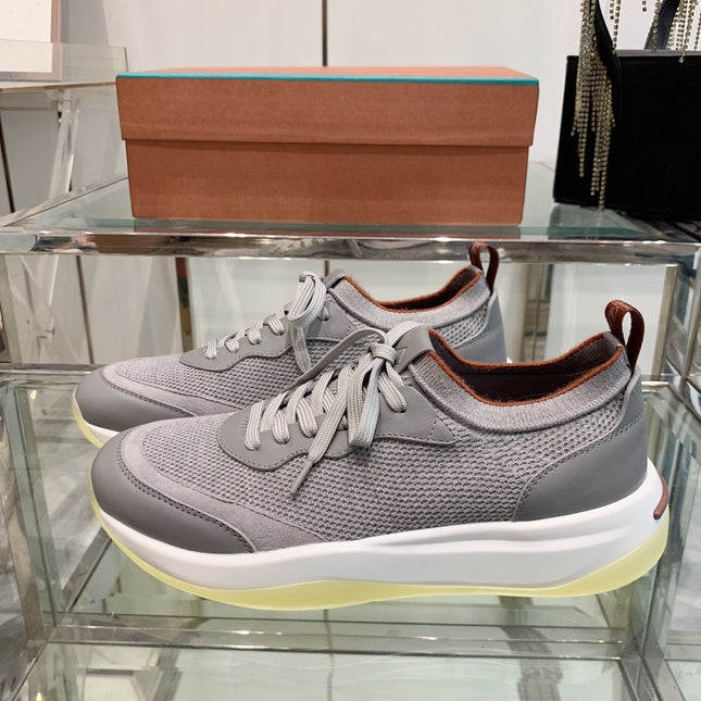 SNEAKER IN GRAY CANVAS MIX SUEDE WITH LAMBSKIN