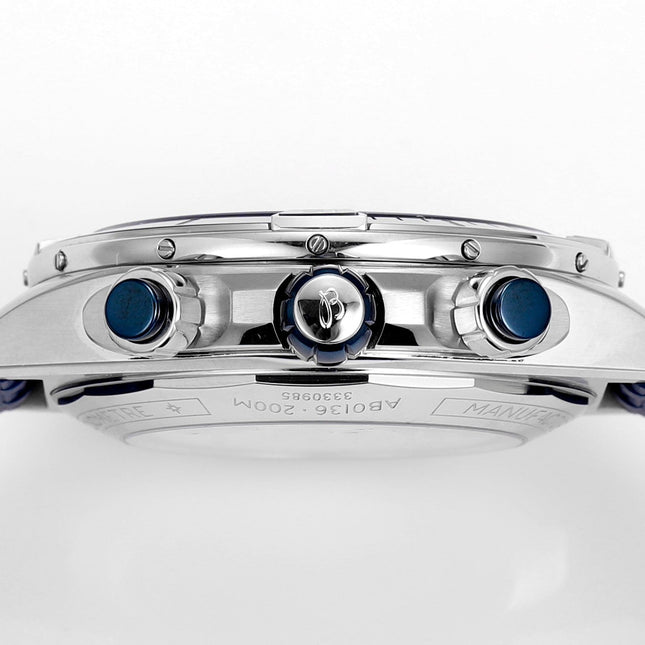 SUPER CHRONOMAT B01 44 CERAMIC BEZEL BLUE AND WHITE DIAL