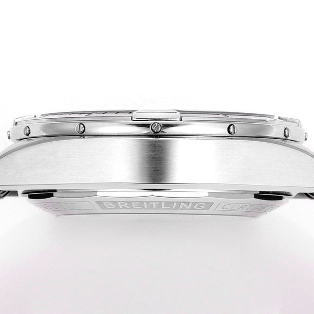 SUPER CHRONOMAT B01 44 CERAMIC BEZEL BLACK AND WHITE DIAL