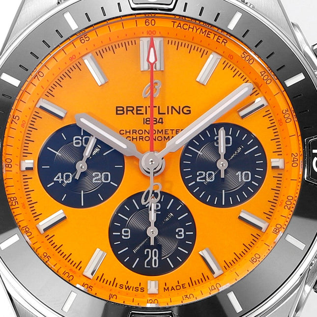 SUPER CHRONOMAT B01 44 STEEL CASE ORANGE AND NAVY BLUE DIAL