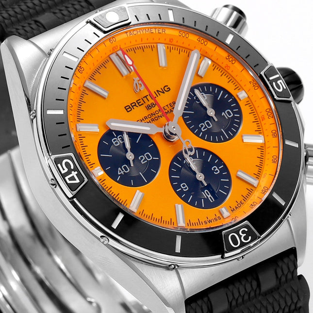 SUPER CHRONOMAT B01 44 STEEL CASE ORANGE AND NAVY BLUE DIAL