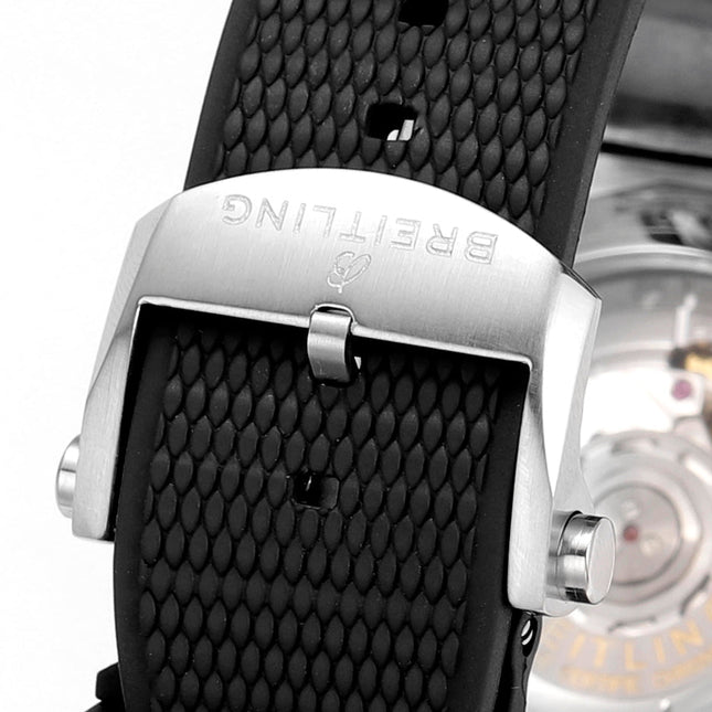 SUPER CHRONOMAT B01 44 STEEL CASE BLACK RUBBER STRAP