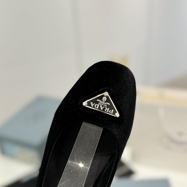 Pra Pumps 40 Square Sole Black Velvet