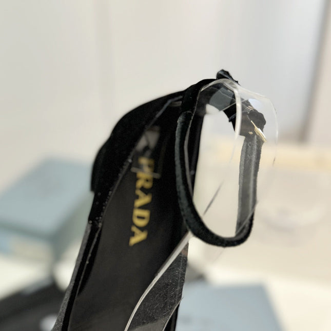 Pra Pumps 40 Square Sole Black Velvet