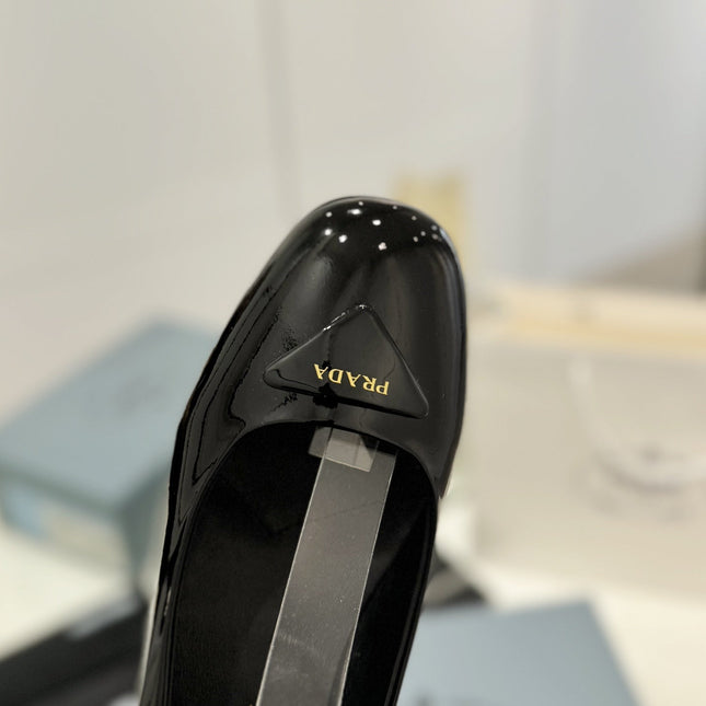 Pra Pumps 40 Square Sole Black Patent Leather