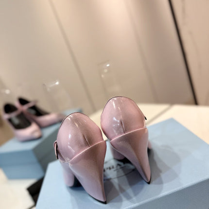 PRA BRUSHED PUMPS PASTEL PINK LAMBSKIN