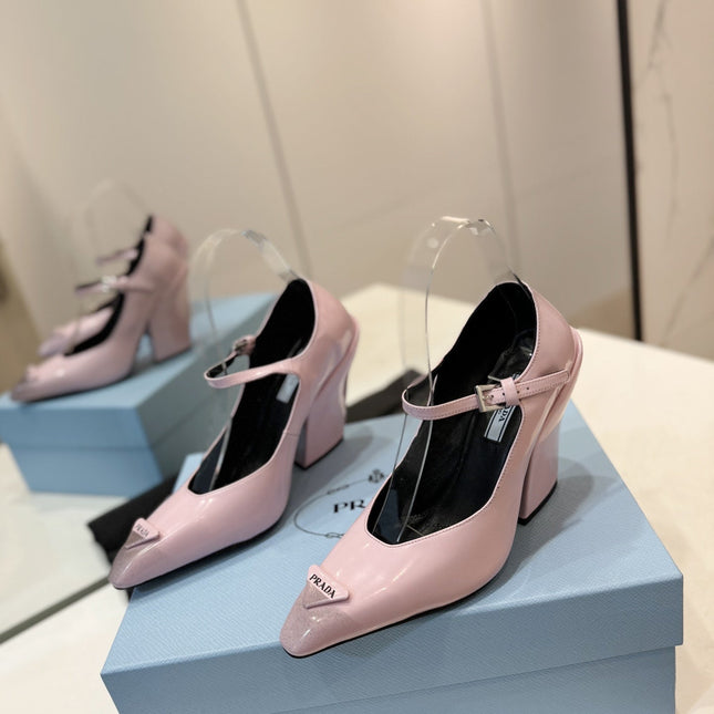 PRA BRUSHED PUMPS PASTEL PINK LAMBSKIN