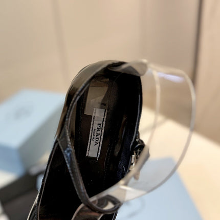 PRA BRUSHED PUMPS BLACK LAMBSKIN