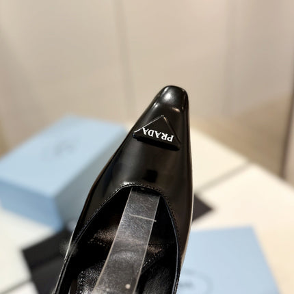 PRA BRUSHED PUMPS BLACK LAMBSKIN