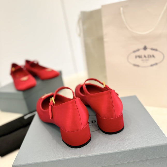 Pra Ballerina Pumps 40 Red Suede Fabric