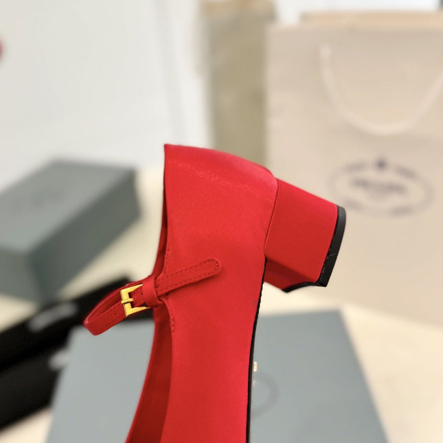 Pra Ballerina Pumps 40 Red Suede Fabric