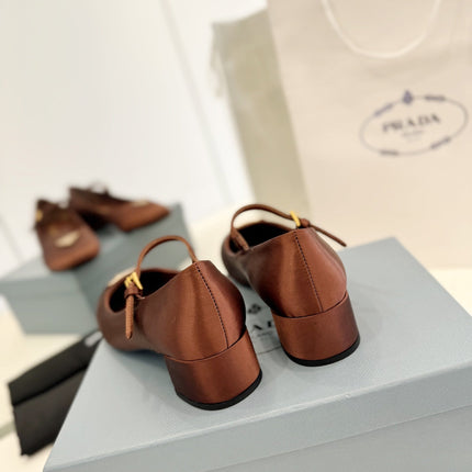 Pra Ballerina Pumps 40 Rust Suede Fabric