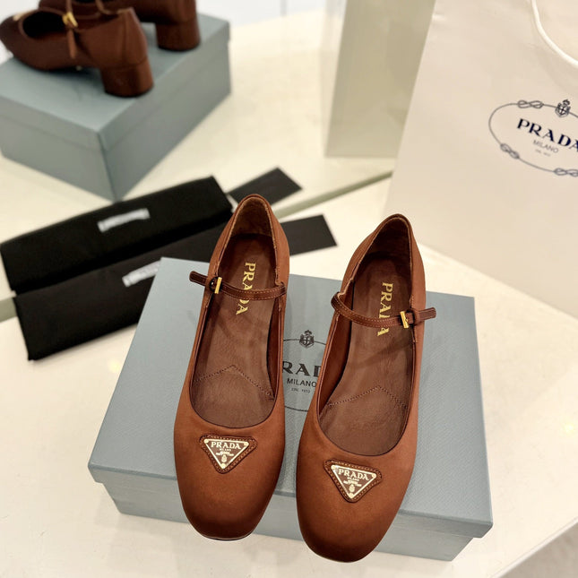 Pra Ballerina Pumps 40 Rust Suede Fabric