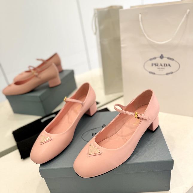 Pra Ballerina Pumps 40 Pink Lambskin