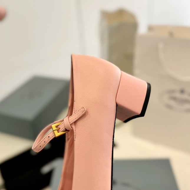 Pra Ballerina Pumps 40 Pink Lambskin