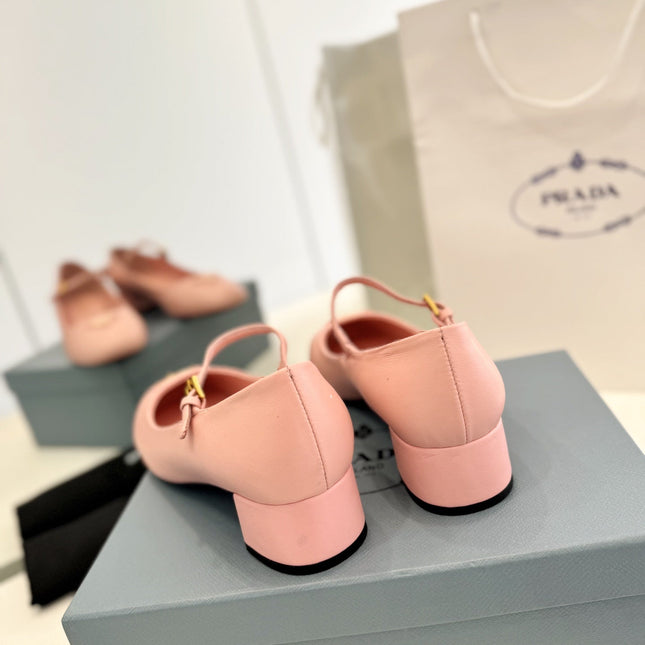 Pra Ballerina Pumps 40 Pink Lambskin