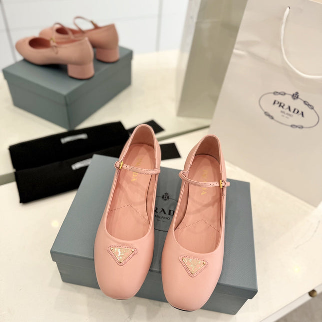 Pra Ballerina Pumps 40 Pink Lambskin