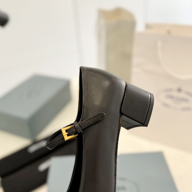 Pra Ballerina Pumps 40 Black Lambskin