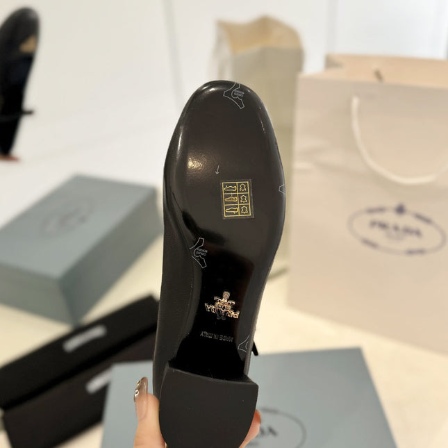 Pra Ballerina Pumps 40 Black Lambskin