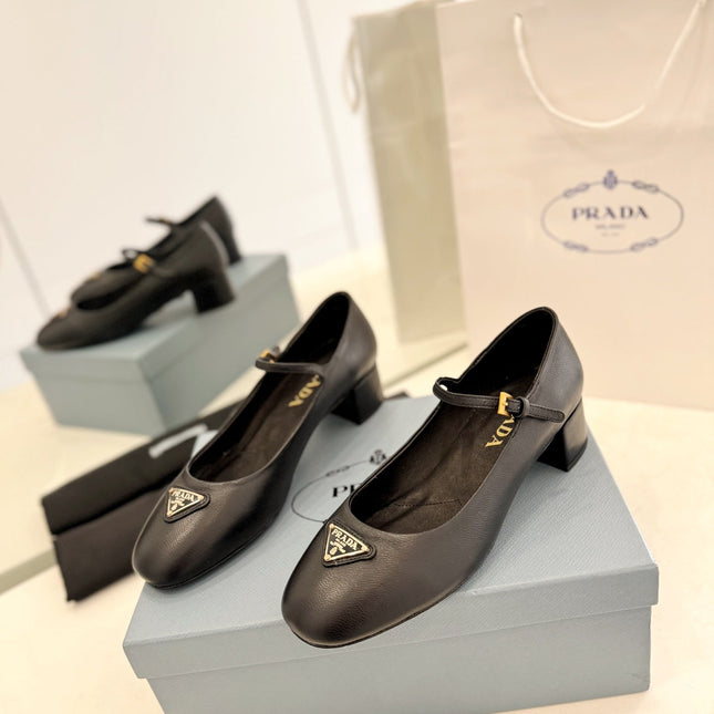 Pra Ballerina Pumps 40 Black Lambskin