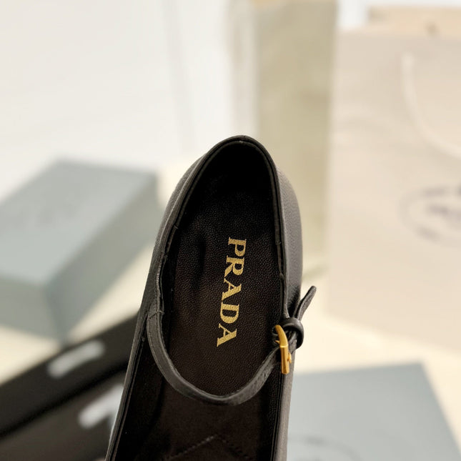 Pra Ballerina Pumps 40 Black Lambskin