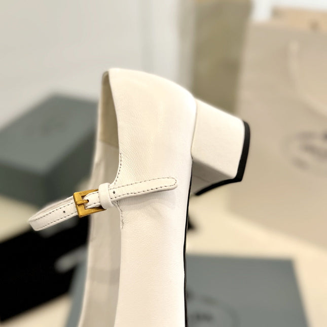 Pra Ballerina Pumps 40 White Lambskin