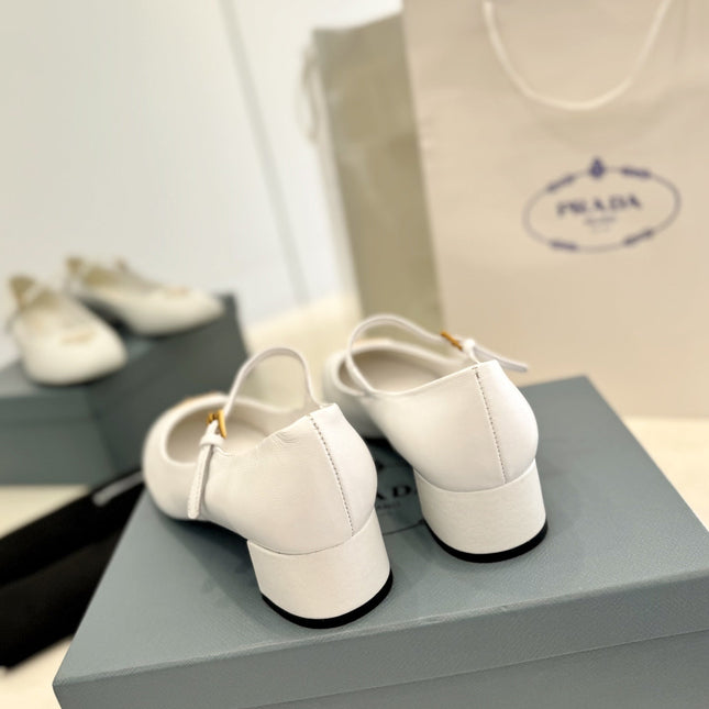 Pra Ballerina Pumps 40 White Lambskin