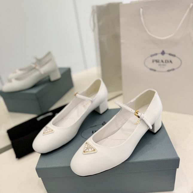 Pra Ballerina Pumps 40 White Lambskin