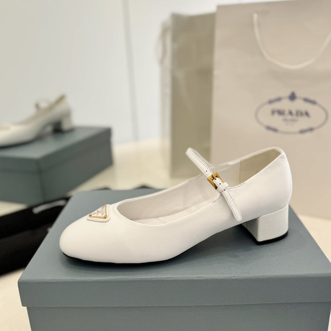 Pra Ballerina Pumps 40 White Lambskin