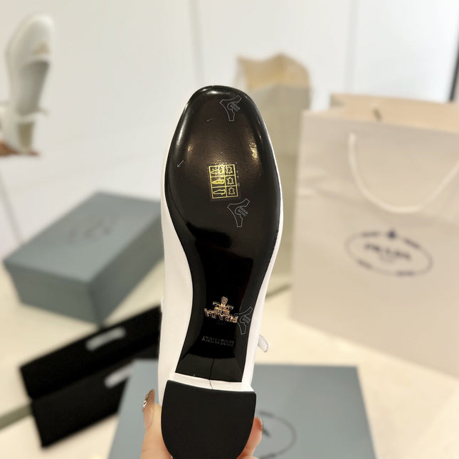 Pra Ballerina Pumps 40 White Lambskin